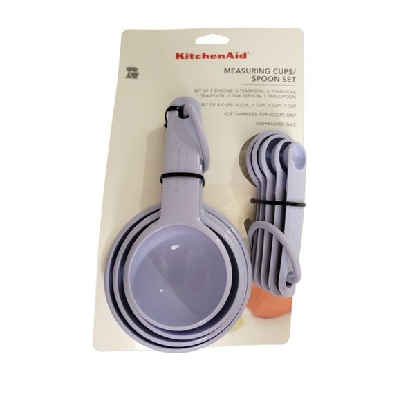 NEW KitchenAid Universal Measuring Cups & Spoons (9 Pieces) in Lavender Cream - Picture 1 of 2